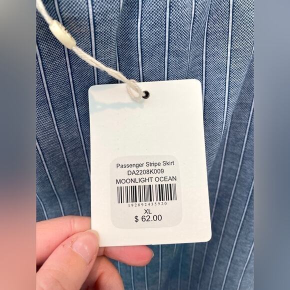 DOWNEAST | Striped Blue Pinstripe Pencil Midi Skirt NWT | Size XL - Picture 5 of 5